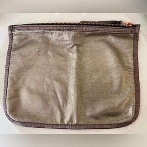 Shawn Burke limited edition rose gold metallic leather clutch